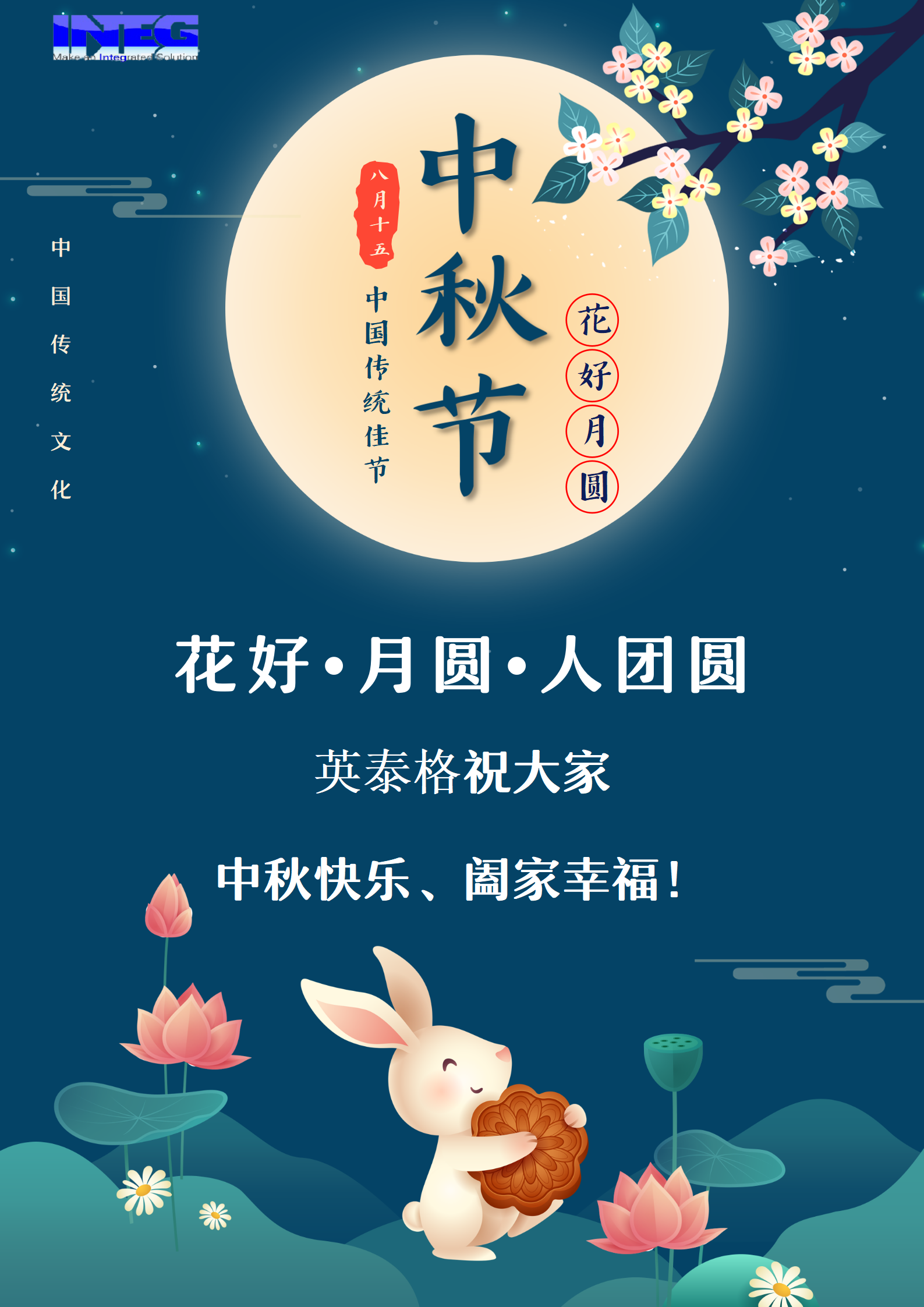 英泰格祝大家中秋節(jié)快樂！
